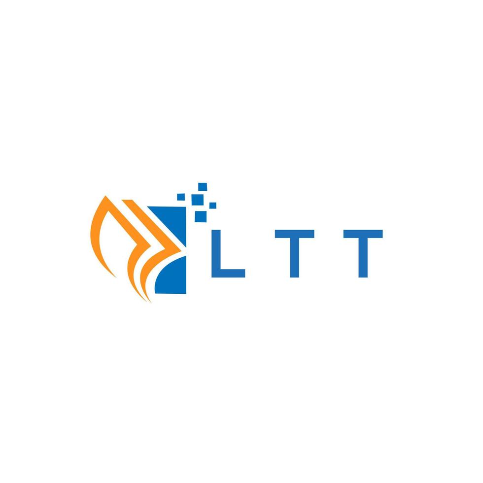 ltt kreditera reparera bokföring logotyp design på vit bakgrund. ltt kreativ initialer tillväxt Graf brev logotyp begrepp. ltt företag finansiera logotyp design. vektor