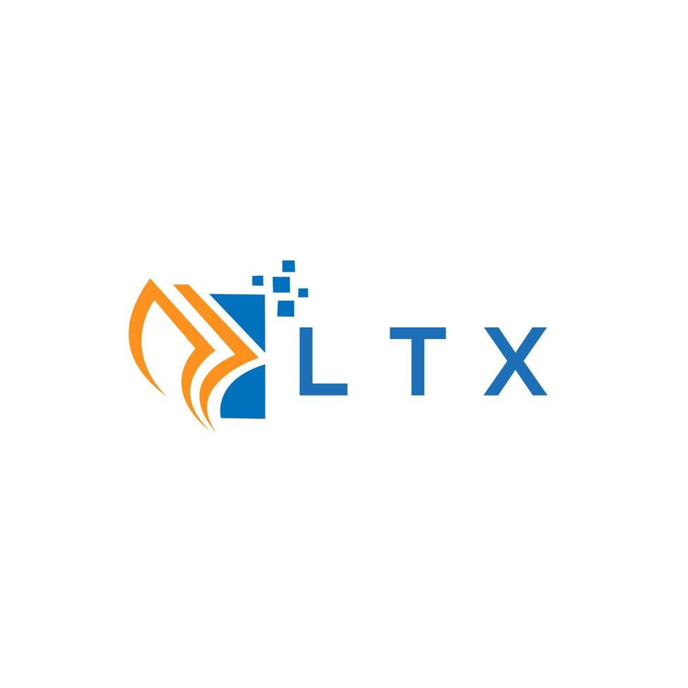 ltx kreditera reparera bokföring logotyp design på vit bakgrund. ltx kreativ initialer tillväxt Graf brev logotyp begrepp. ltx företag finansiera logotyp design. vektor