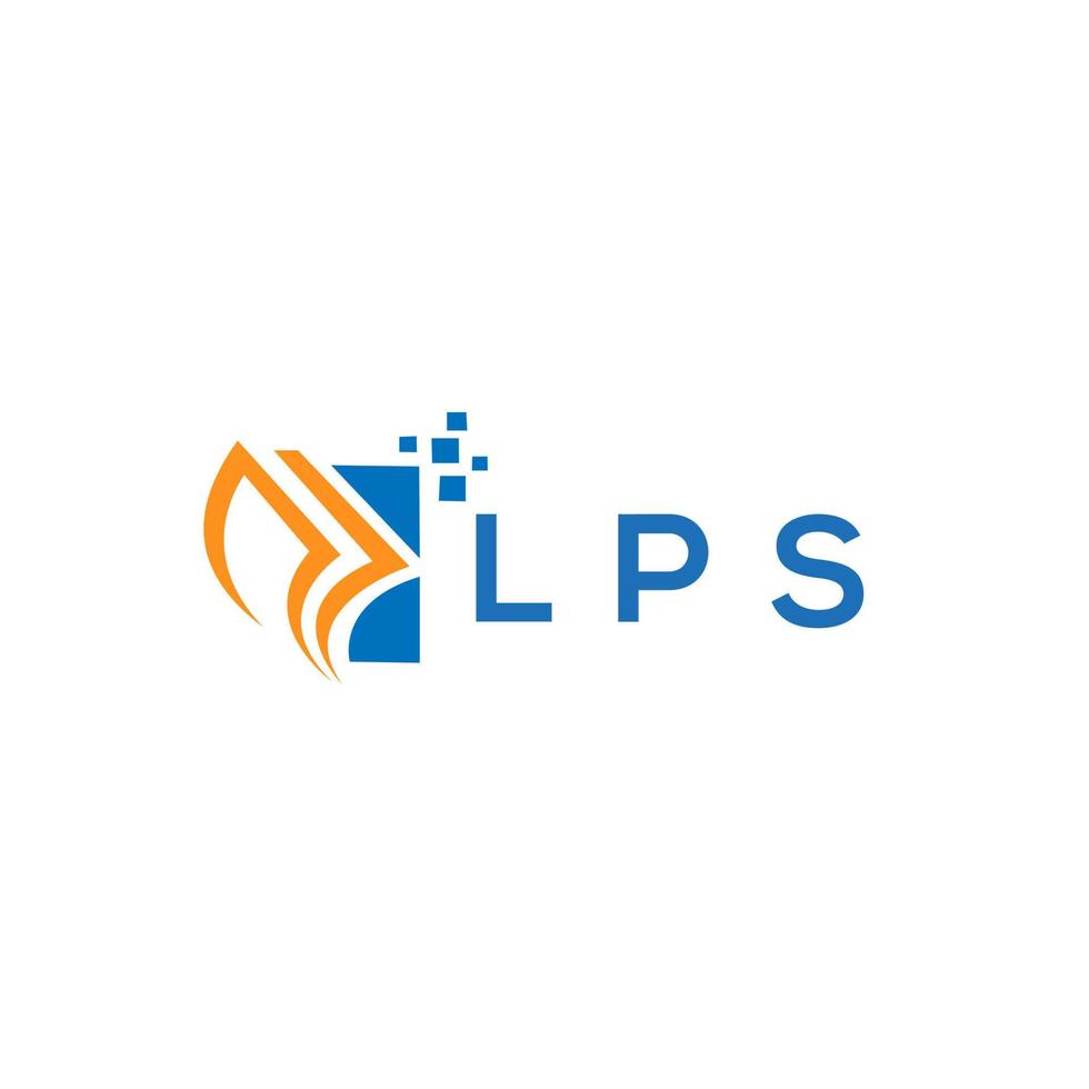 lps Anerkennung Reparatur Buchhaltung Logo Design auf Weiß Hintergrund. lps kreativ Initialen Wachstum Graph Brief Logo Konzept. lps Geschäft Finanzen Logo Design. vektor