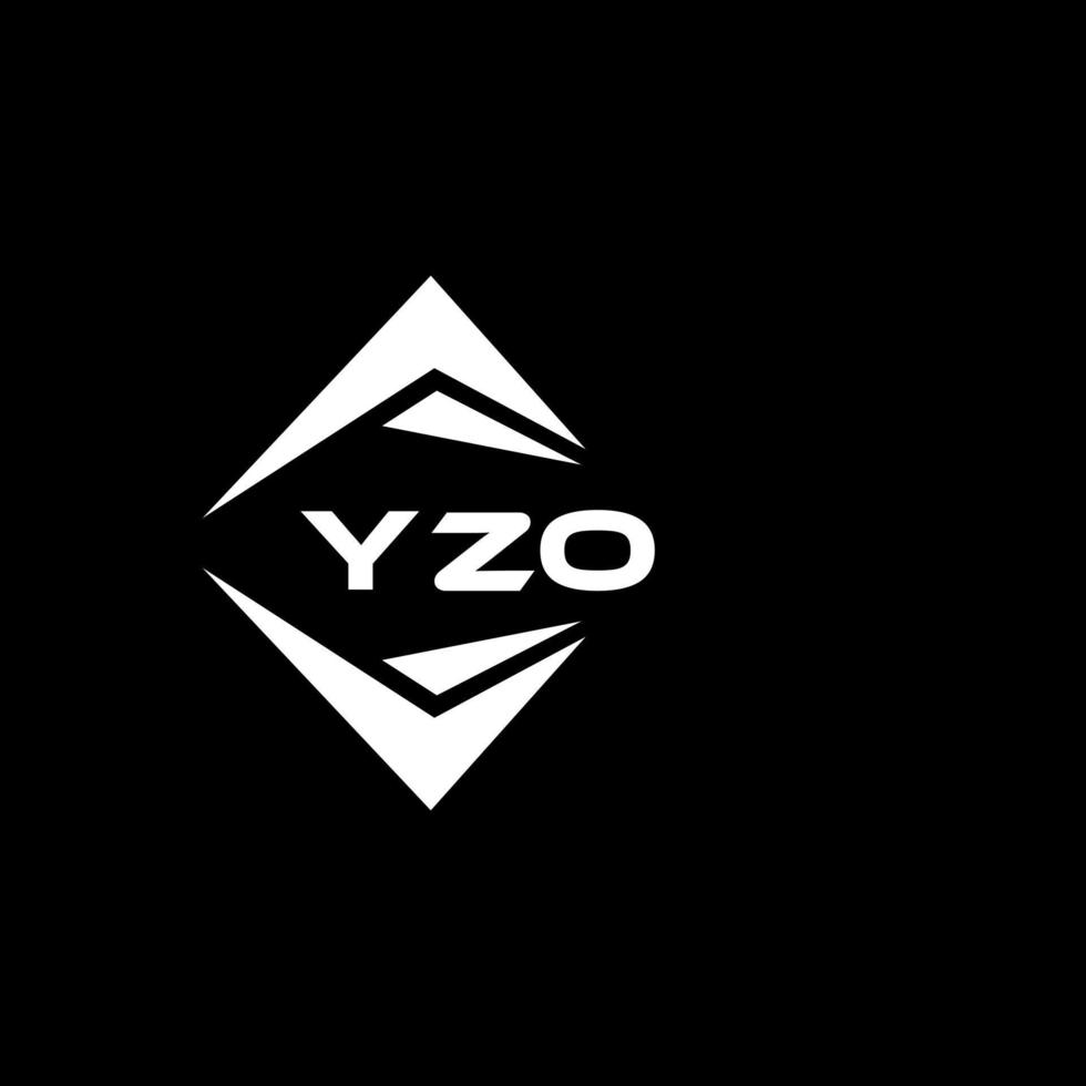 yzo abstrakt monogram skydda logotyp design på svart bakgrund. yzo kreativ initialer brev logotyp. vektor