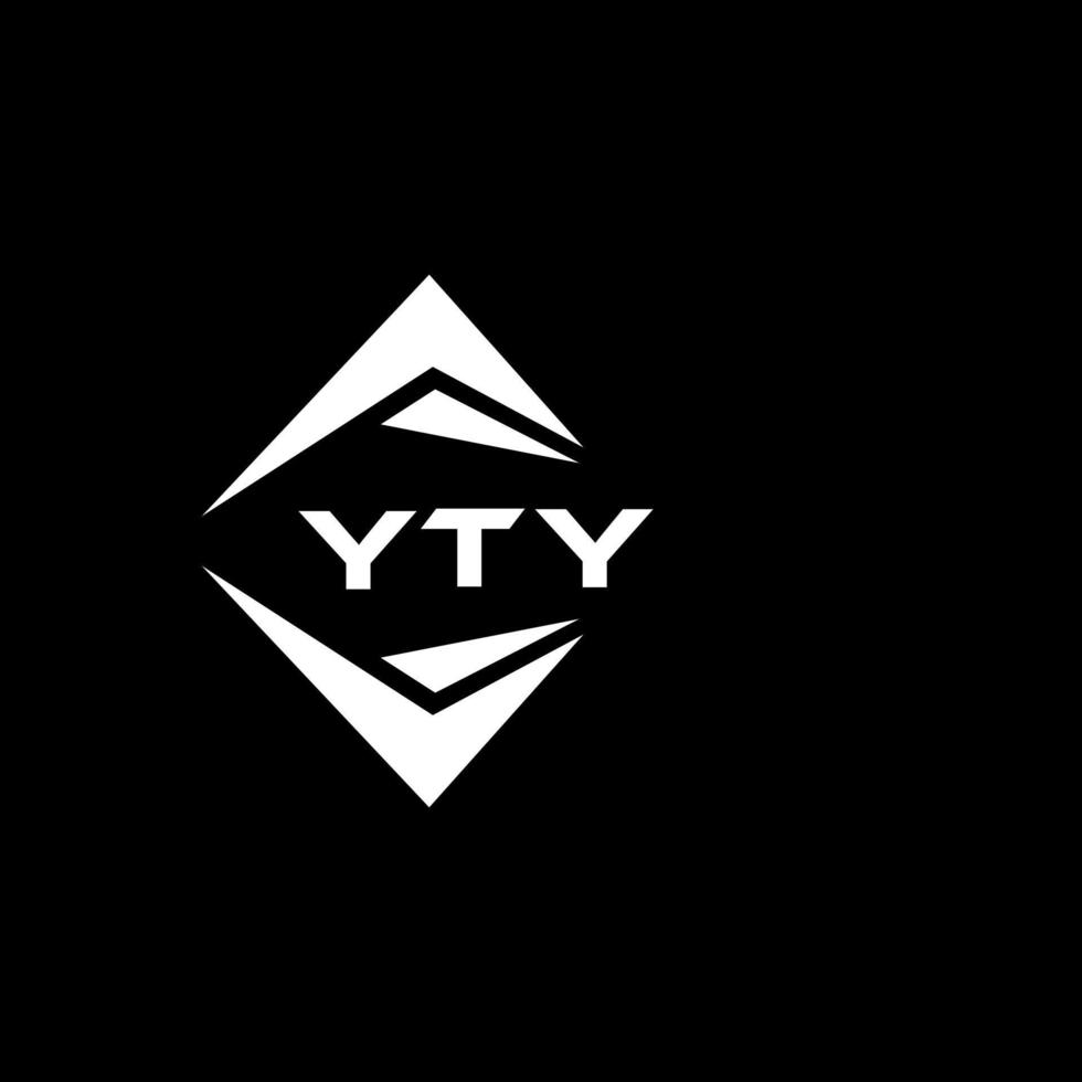 yty abstrakt monogram skydda logotyp design på svart bakgrund. yty kreativ initialer brev logotyp. vektor