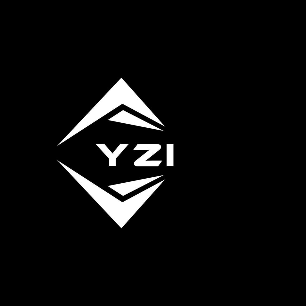 yzi abstrakt monogram skydda logotyp design på svart bakgrund. yzi kreativ initialer brev logotyp. vektor