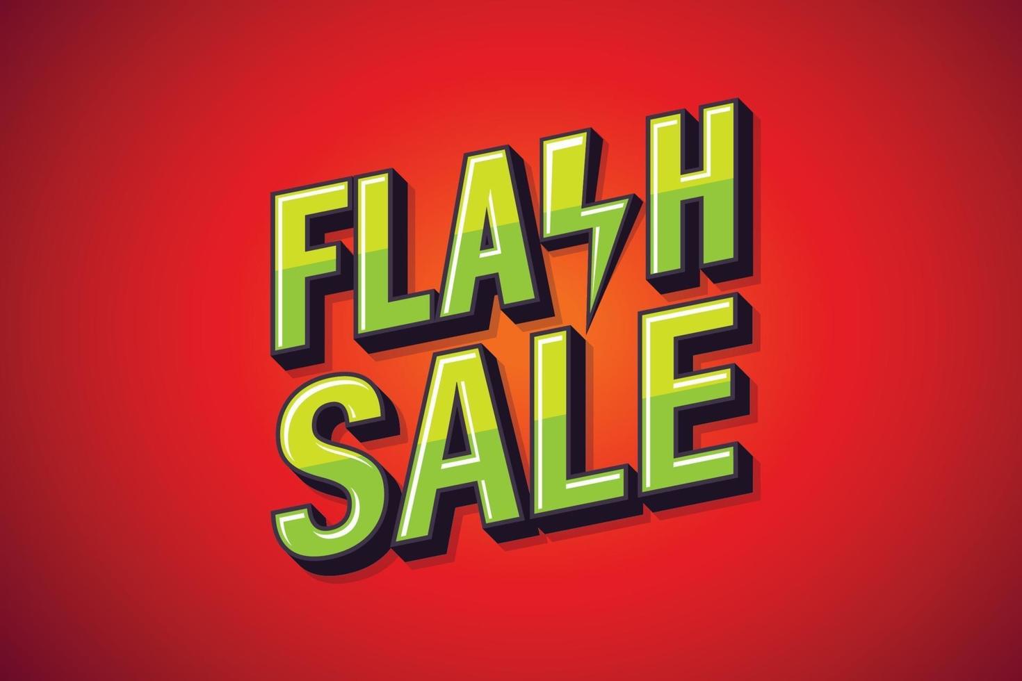 Flash Sale, Sprachplakat. Textkunst Design. Online-Marketing-Design. Vektorillustration vektor