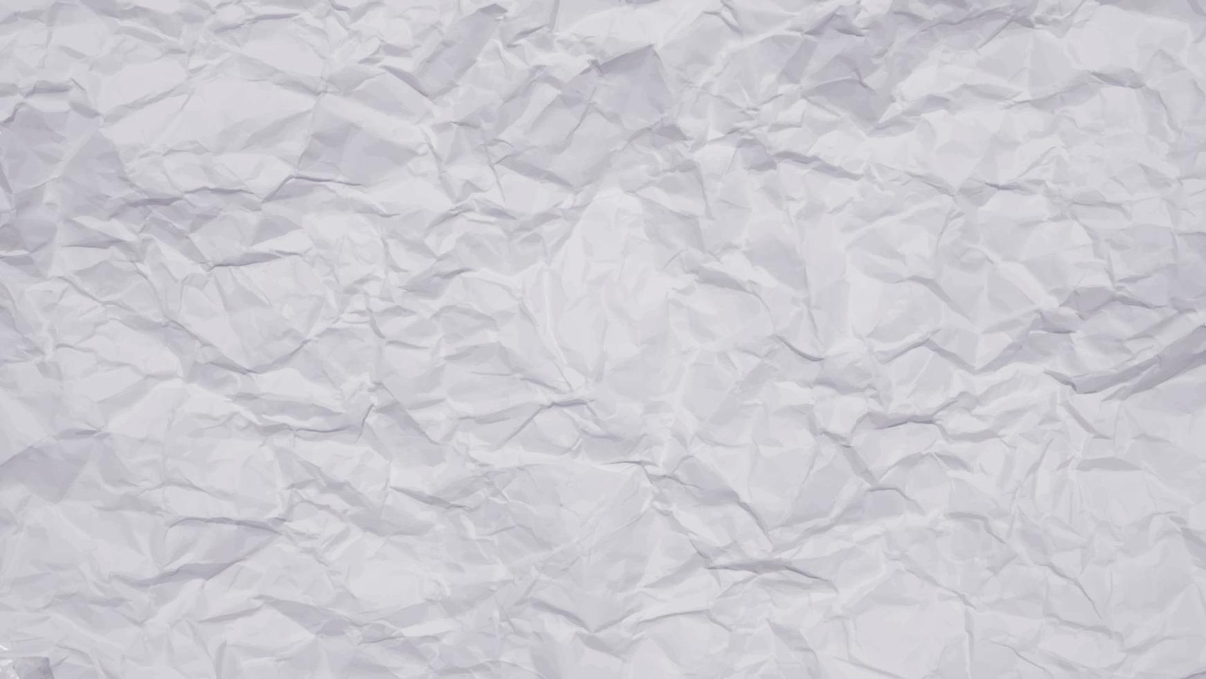 Textur von weißem zerknittertem Papier. Vektorillustration vektor