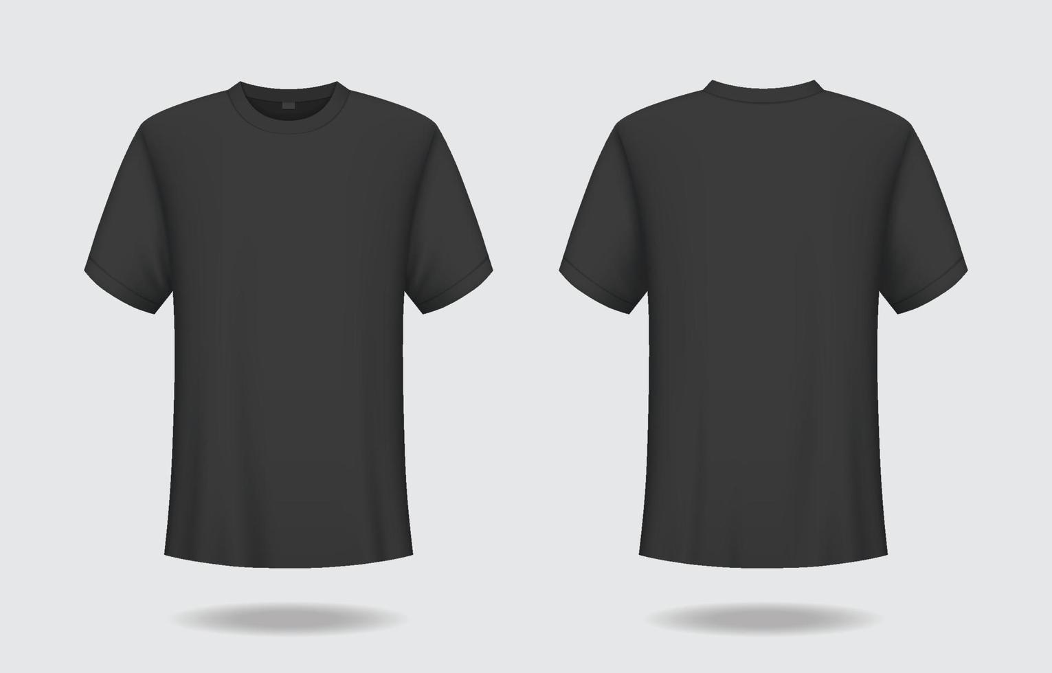 3d svart t-shirt attrapp vektor