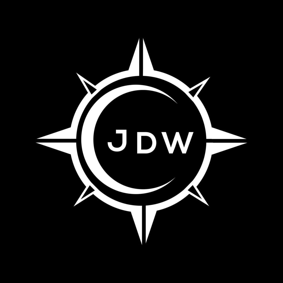 jdw abstrakt Technologie Kreis Rahmen Logo Design auf schwarz Hintergrund. jdw kreativ Initialen Brief Logo. vektor