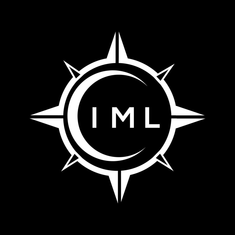 iml abstrakt teknologi cirkel miljö logotyp design på svart bakgrund. iml kreativ initialer brev logotyp. vektor