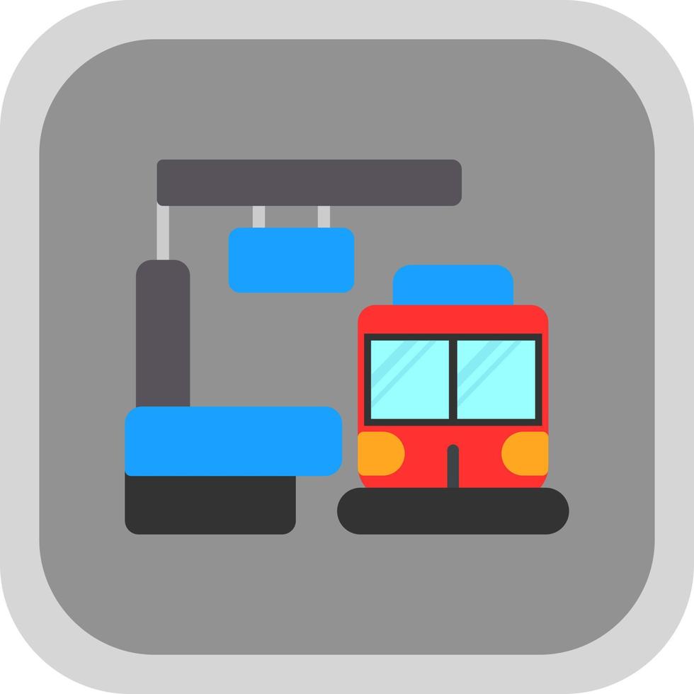 tåg plattform vektor ikon design