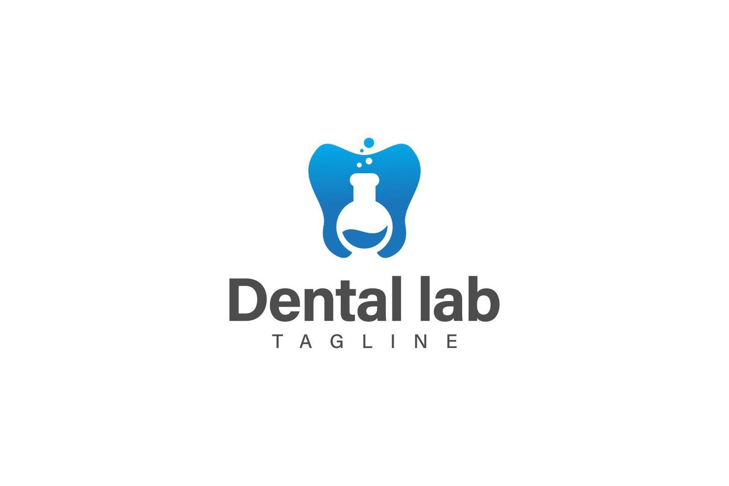 dental labb eller dental vård logotyp design vektor