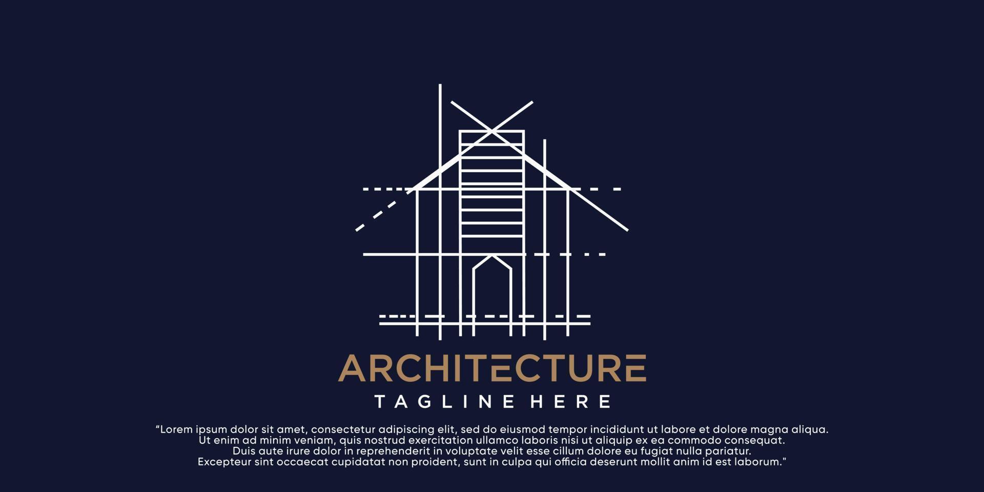 Gebäude die Architektur Logo Design Inspiration Sammlung von die Architektur echt Nachlass Logo Prämie Vektor