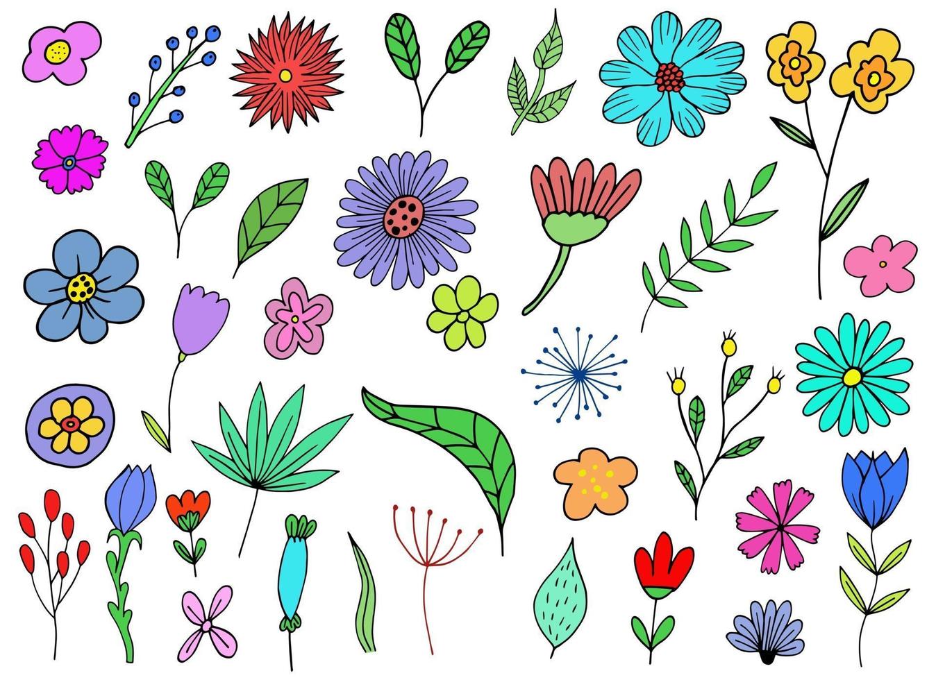 Hand gezeichnete Blumenvektorentwurfsillustration lokalisiert auf Hintergrund vektor