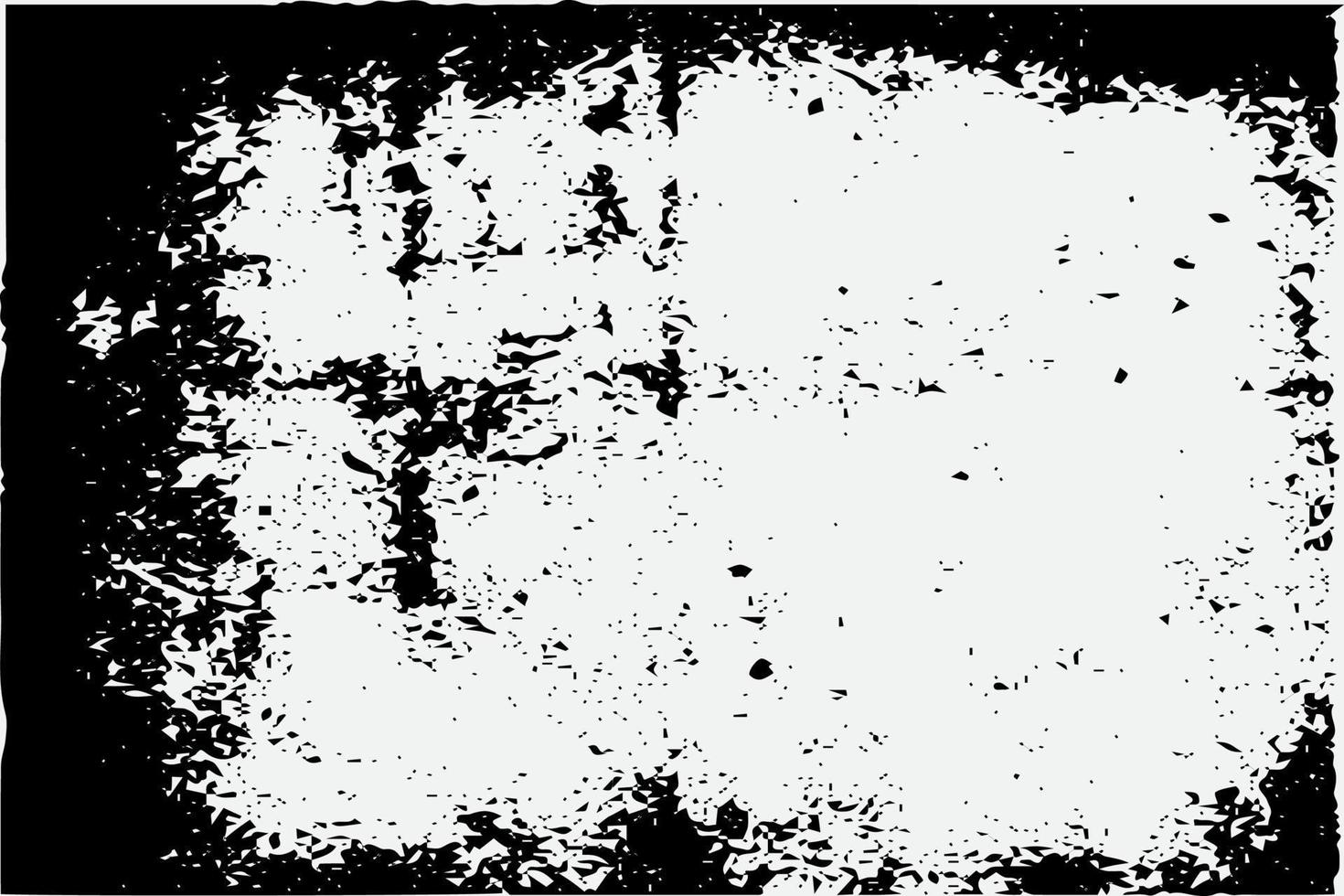 Platz Rahmen mit Grunge schwarz Tinte Ornament um das Kanten, Weiß Hintergrund im Vektor eps Format.