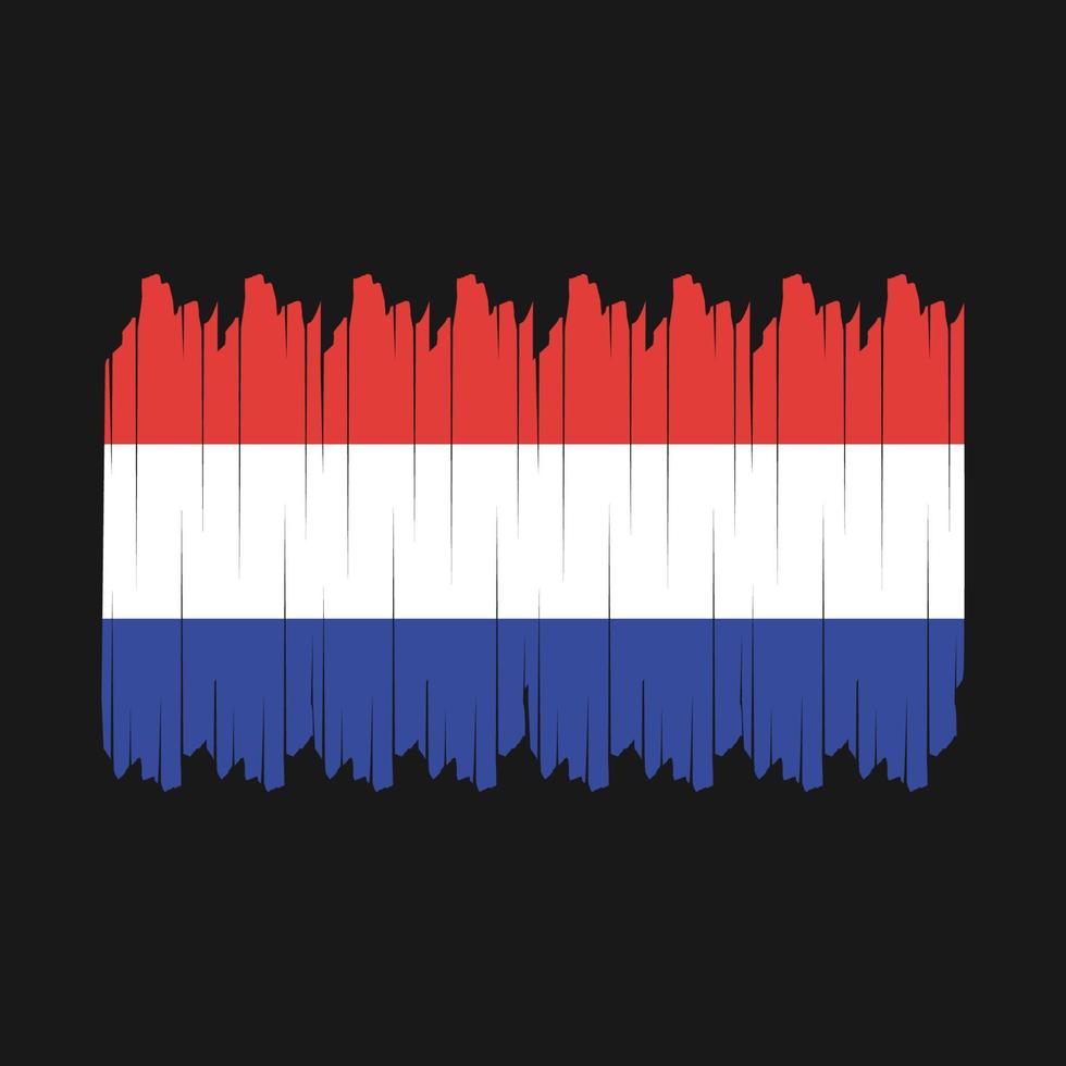 nederländerna flagga borsta vektor