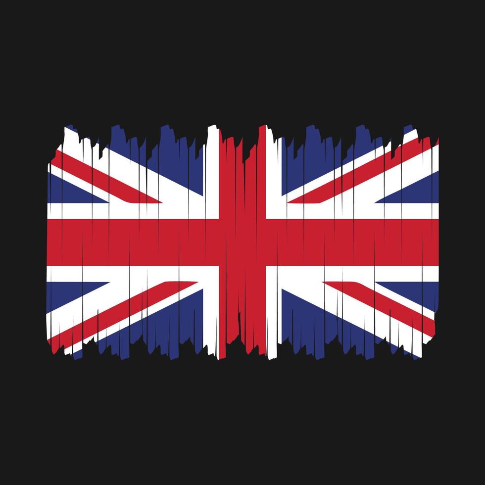 Pinselvektor der britischen Flagge vektor