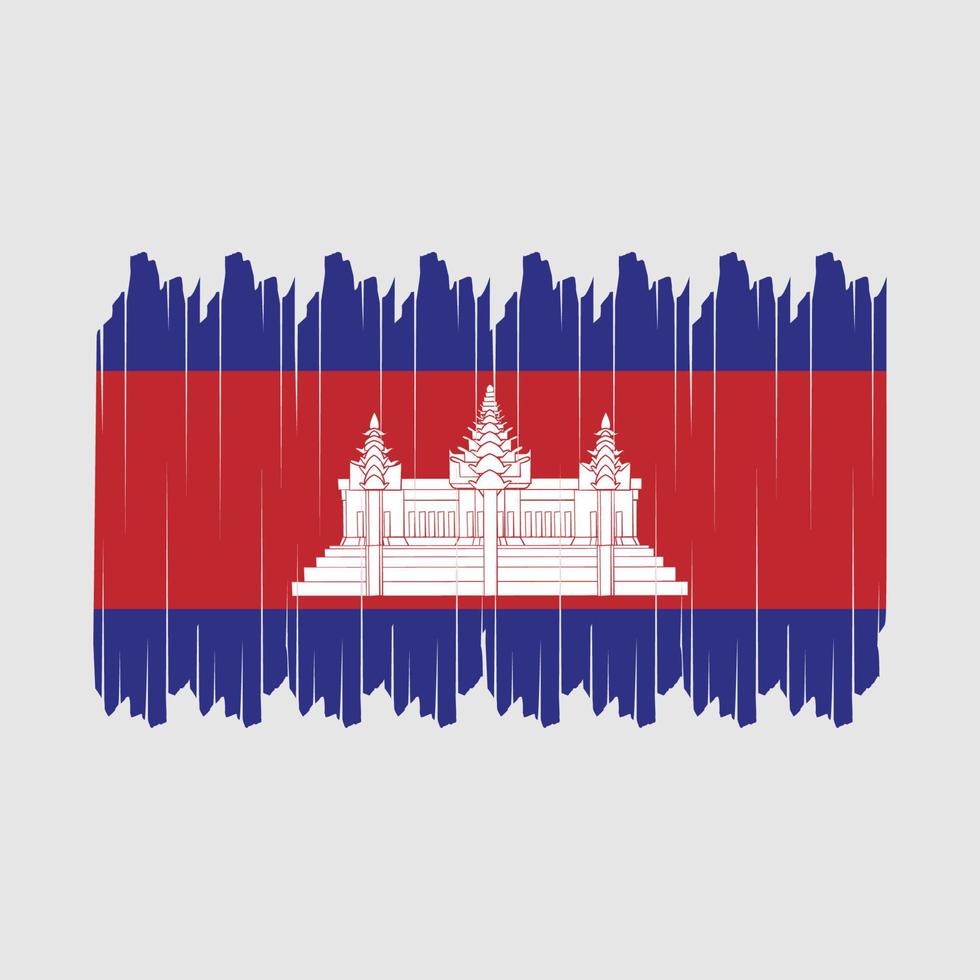 kambodscha flag pinselvektor vektor