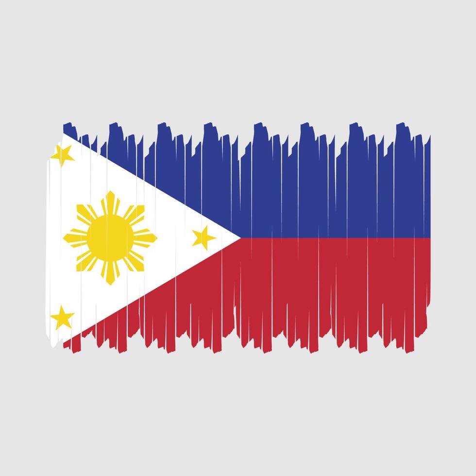 philippinischer Flaggenbürstenvektor vektor