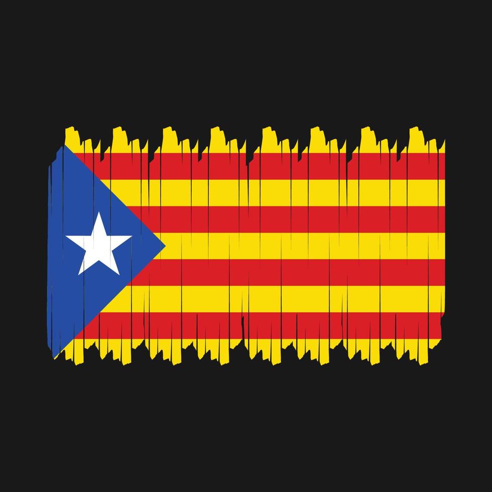 catalonia flagga borsta vektor