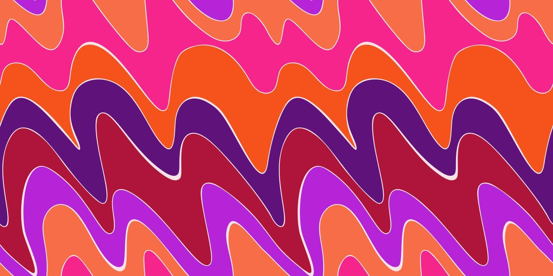 sömlös mönster med vågig rader i rosa och orange färger. vektor