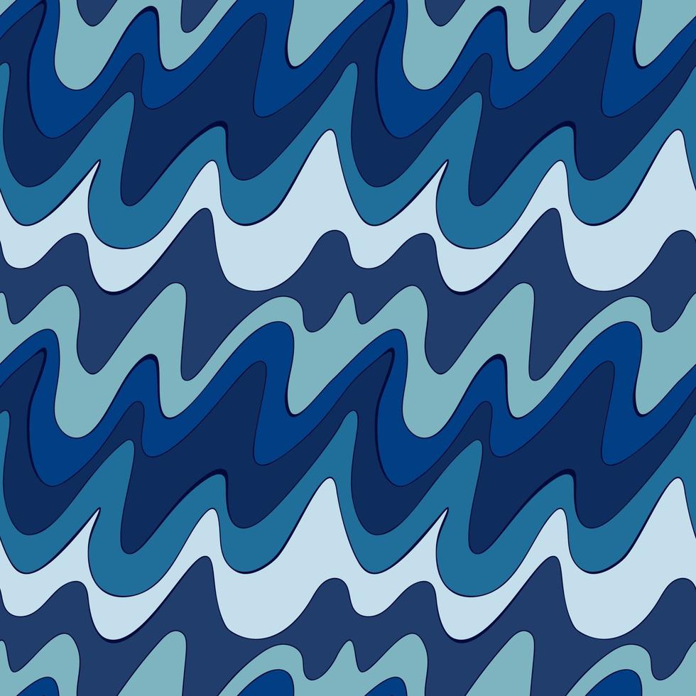nahtlos Muster mit Blau wellig Streifen. vektor