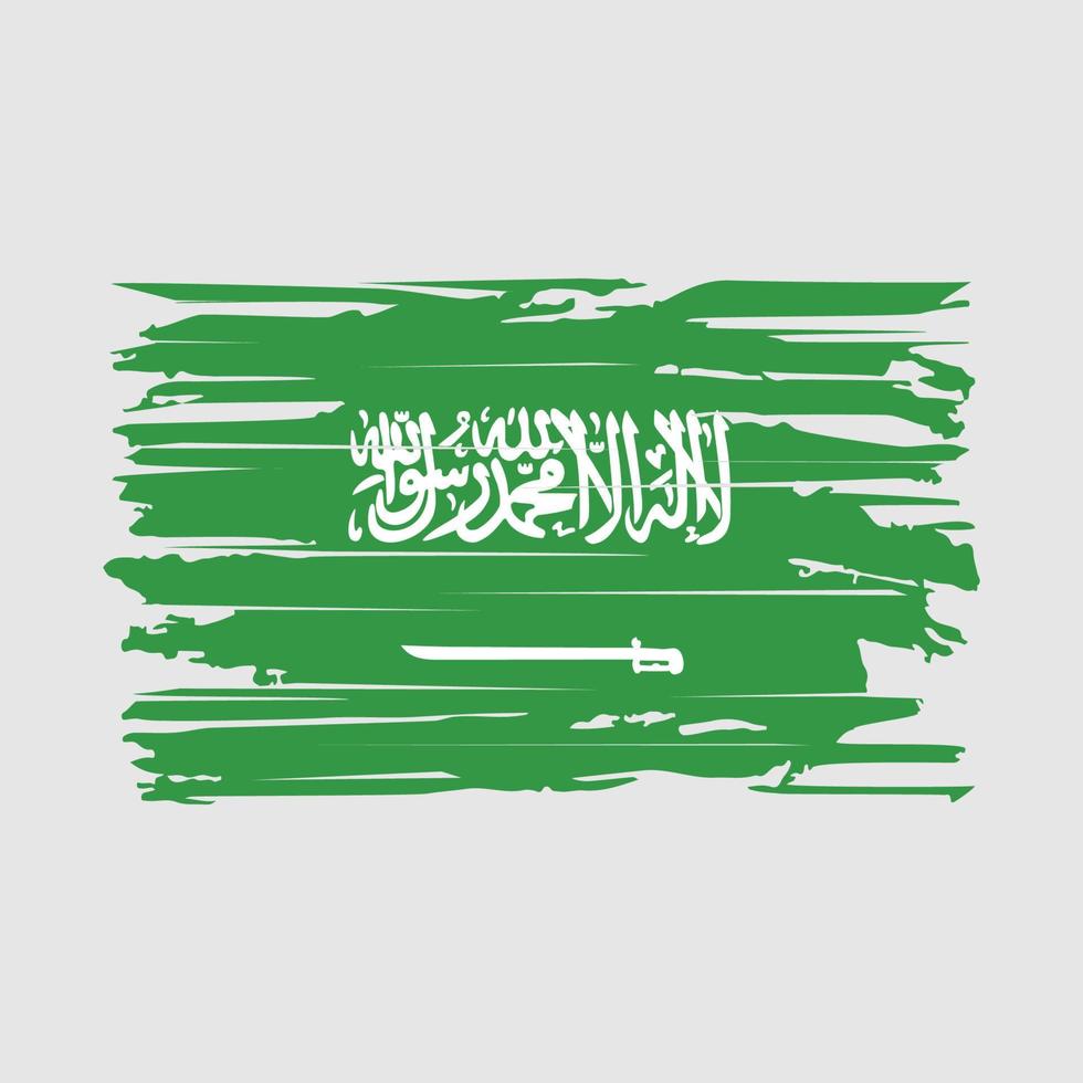 saudi arabien flagga borsta vektor