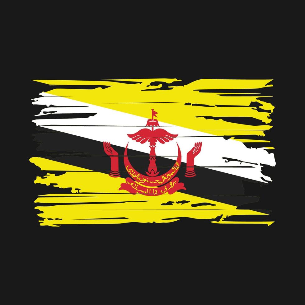 brunei flagga borsta vektor