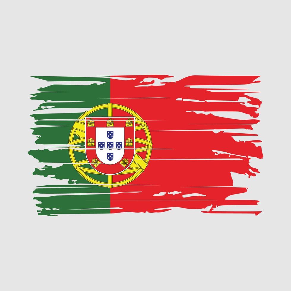 portugal flagga borsta vektor
