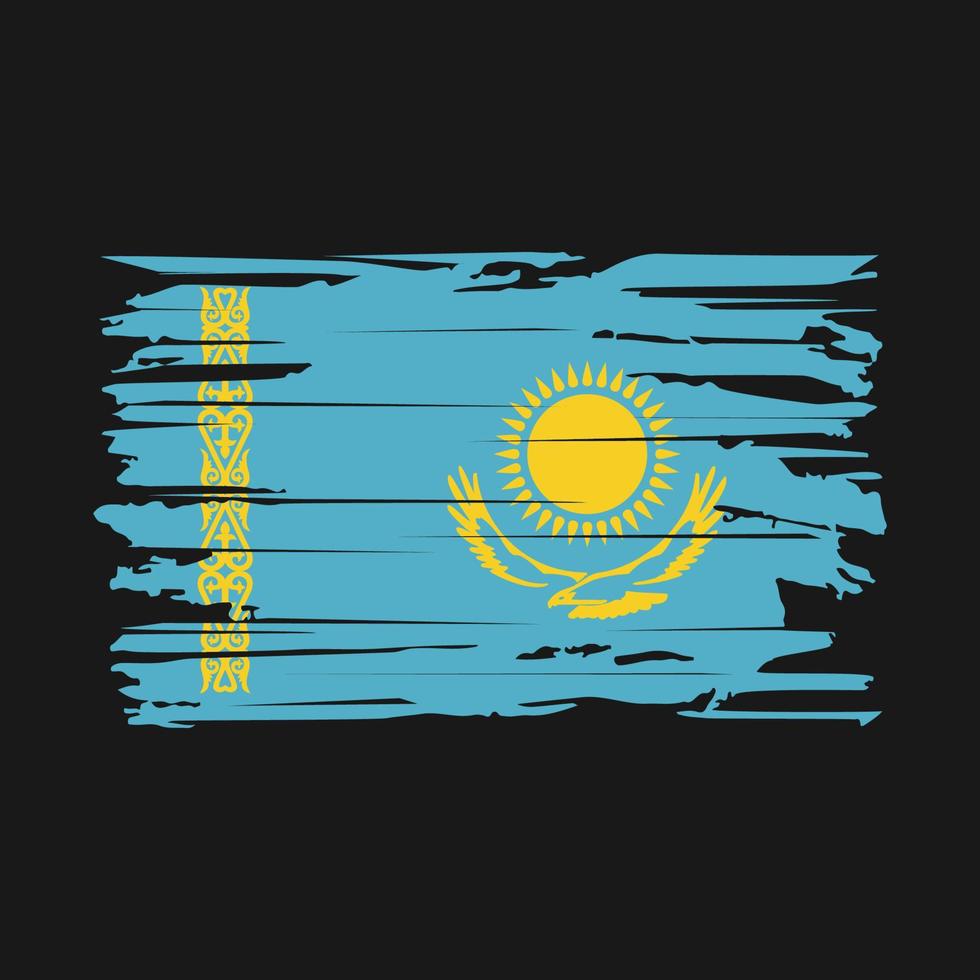 kazakhstan flagga borsta vektor
