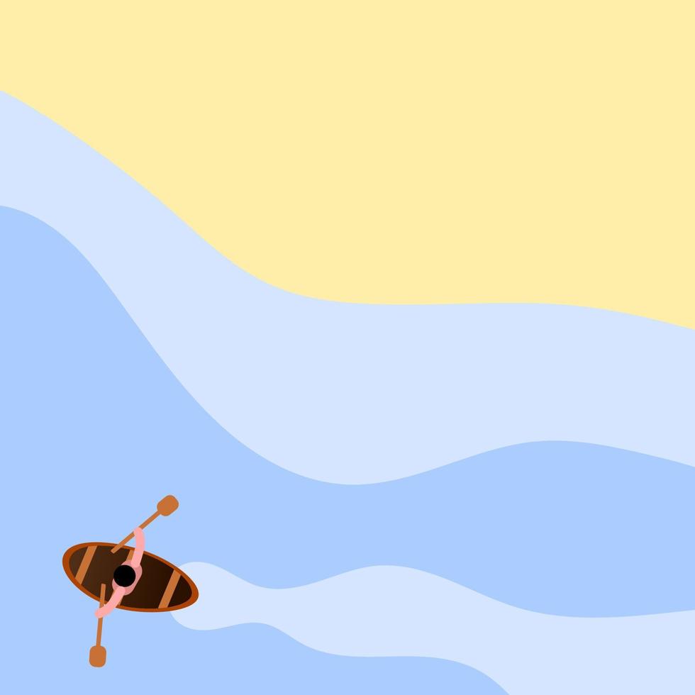 Strand malen. Illustration von ein Strand und Boot Szene vektor