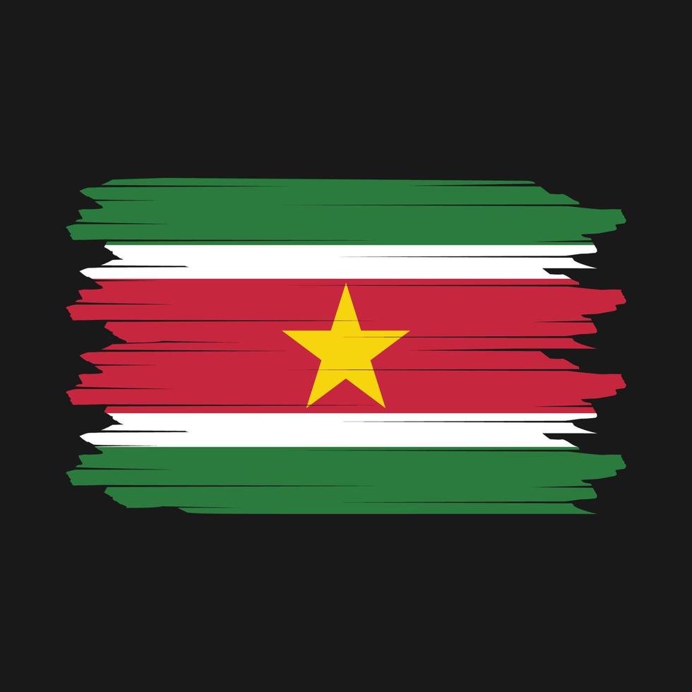 Surinam-Flagge-Pinsel-Vektor vektor