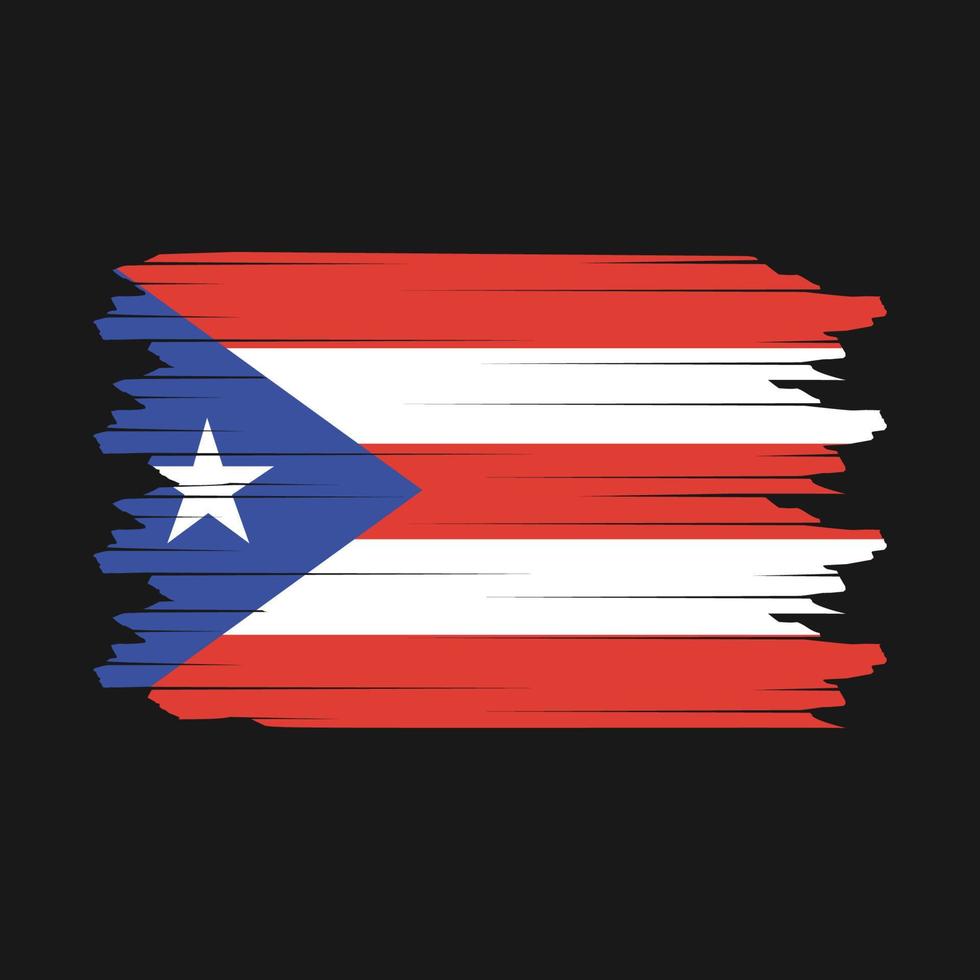 puerto-rico-flaggenbürstenvektor vektor