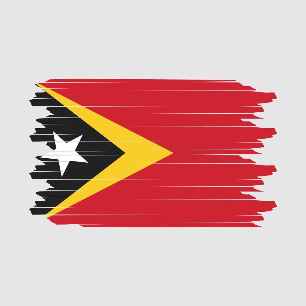 Osttimor-Flaggenbürstenvektor vektor