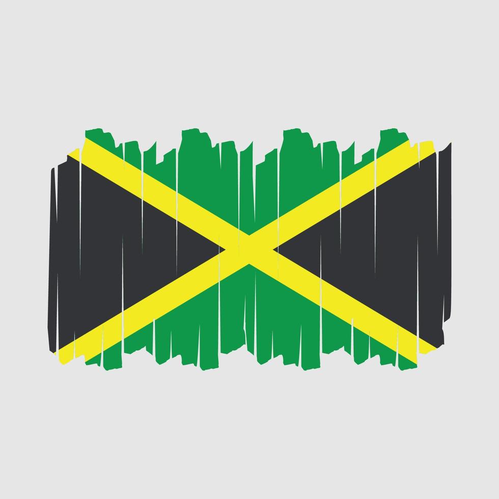 Jamaika-Flaggenpinsel-Vektorillustration vektor