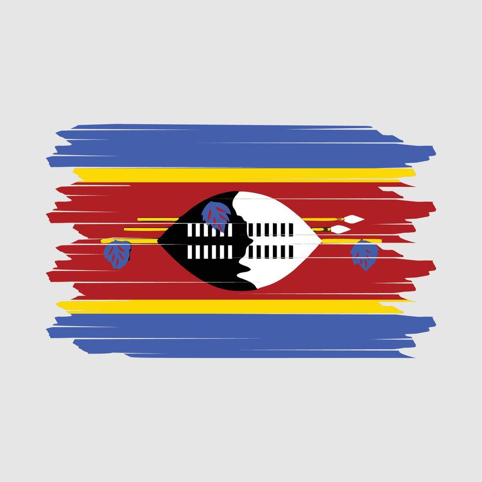 swasiland flag pinselvektor vektor