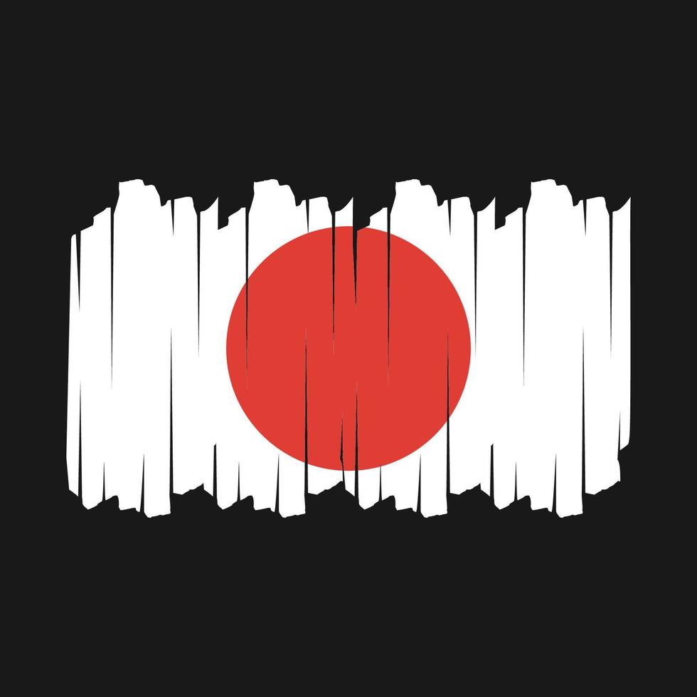 japan flagga borsta vektor illustration