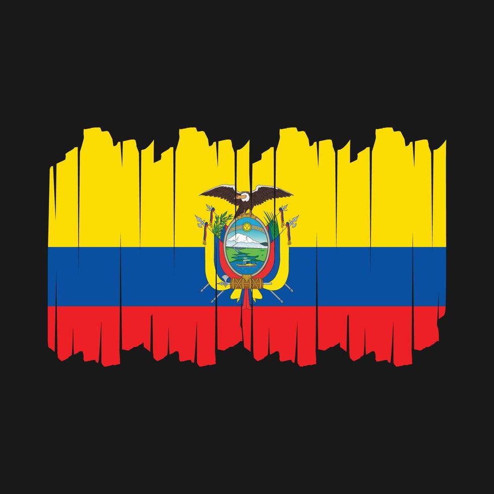 ecuador flagga borsta vektor illustration