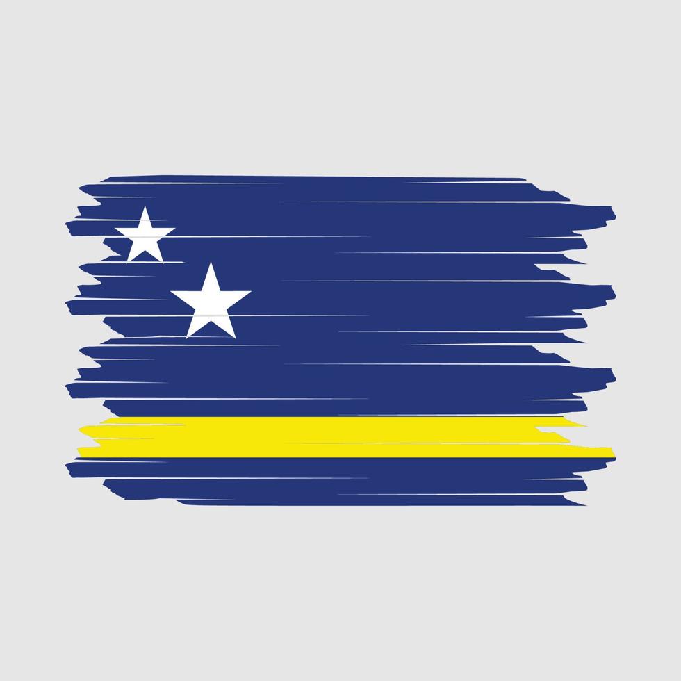 curacao flagga borsta vektor