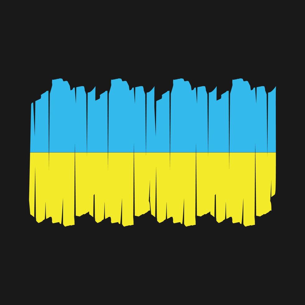 ukraina flagga borsta vektor illustration