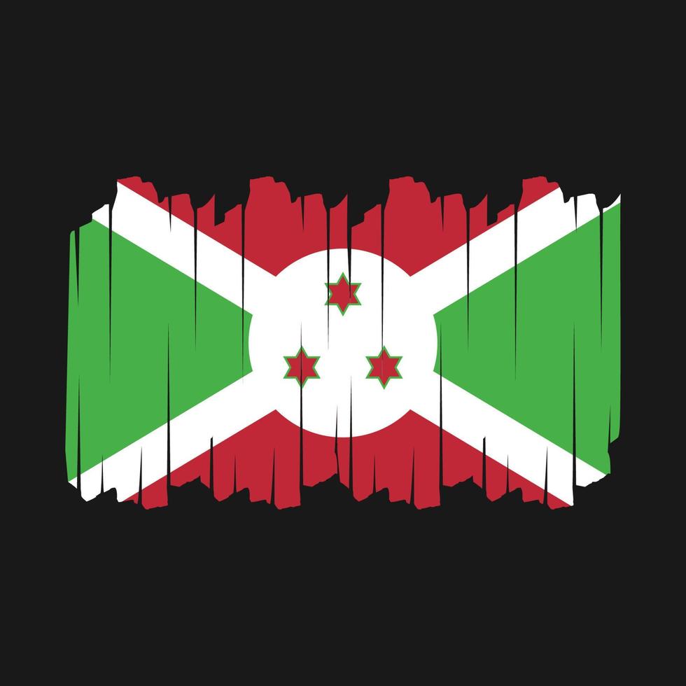 Burundi-Flaggenpinsel-Vektorillustration vektor
