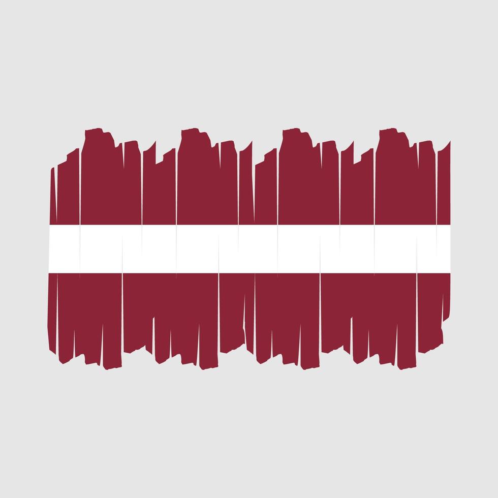 lettland flagga borsta vektor illustration