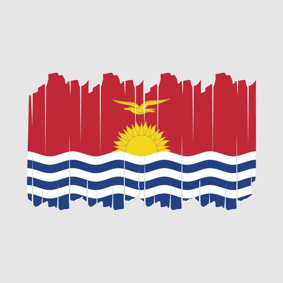 kiribati flag pinsel vektor illustration