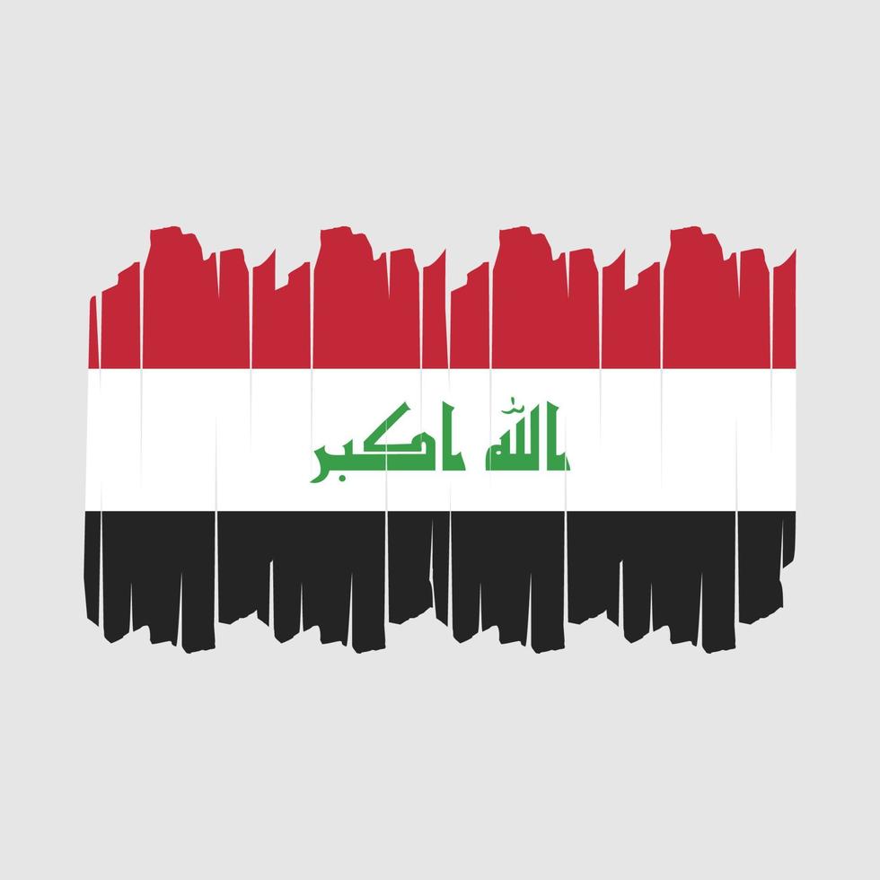 irak flag pinsel vektor illustration