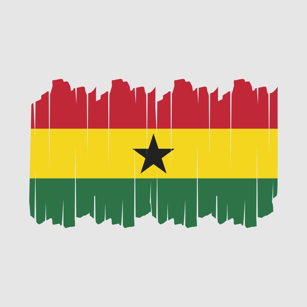 ghana flagga borsta vektor illustration
