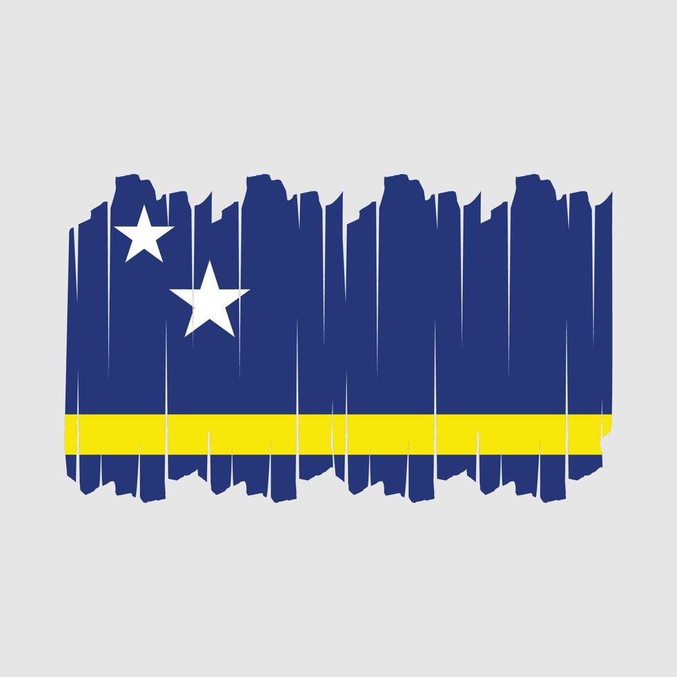 curacao flagga borsta vektor illustration