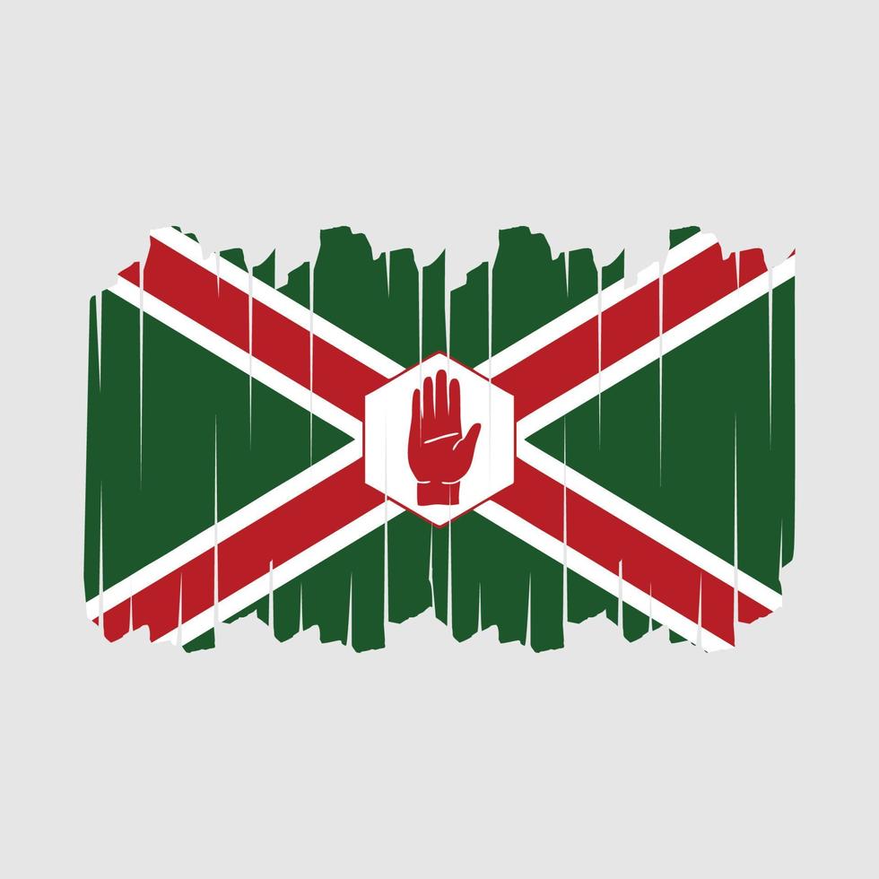 nordlig irland flagga borsta vektor illustration