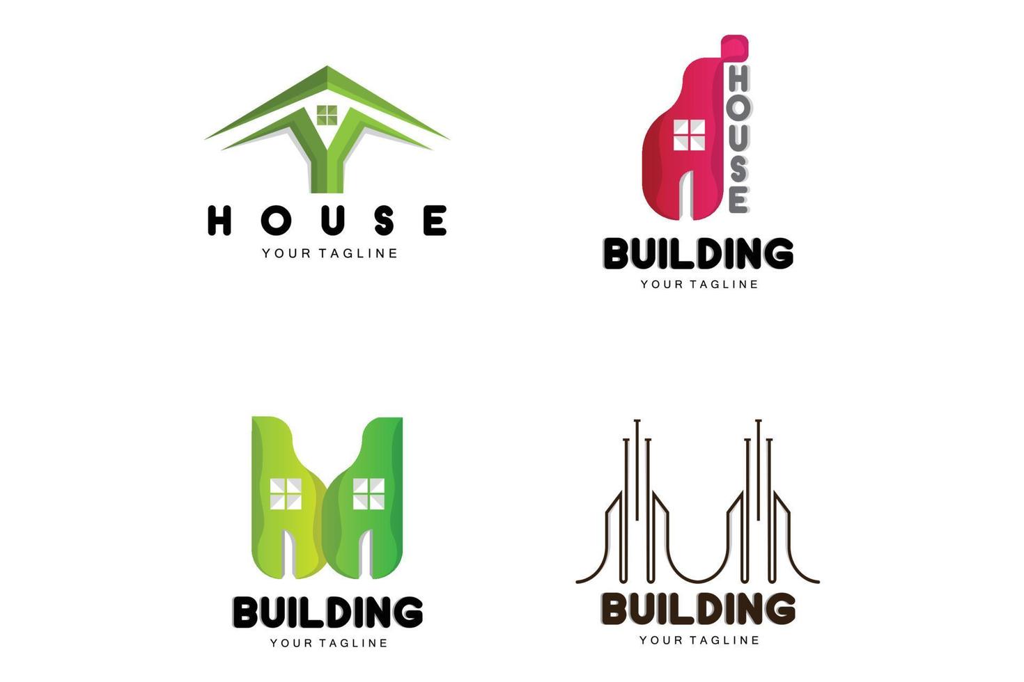 hus logotyp, byggnad möbel design, konstruktion vektor, fast egendom varumärke ikon, verklig egendom, hus vektor