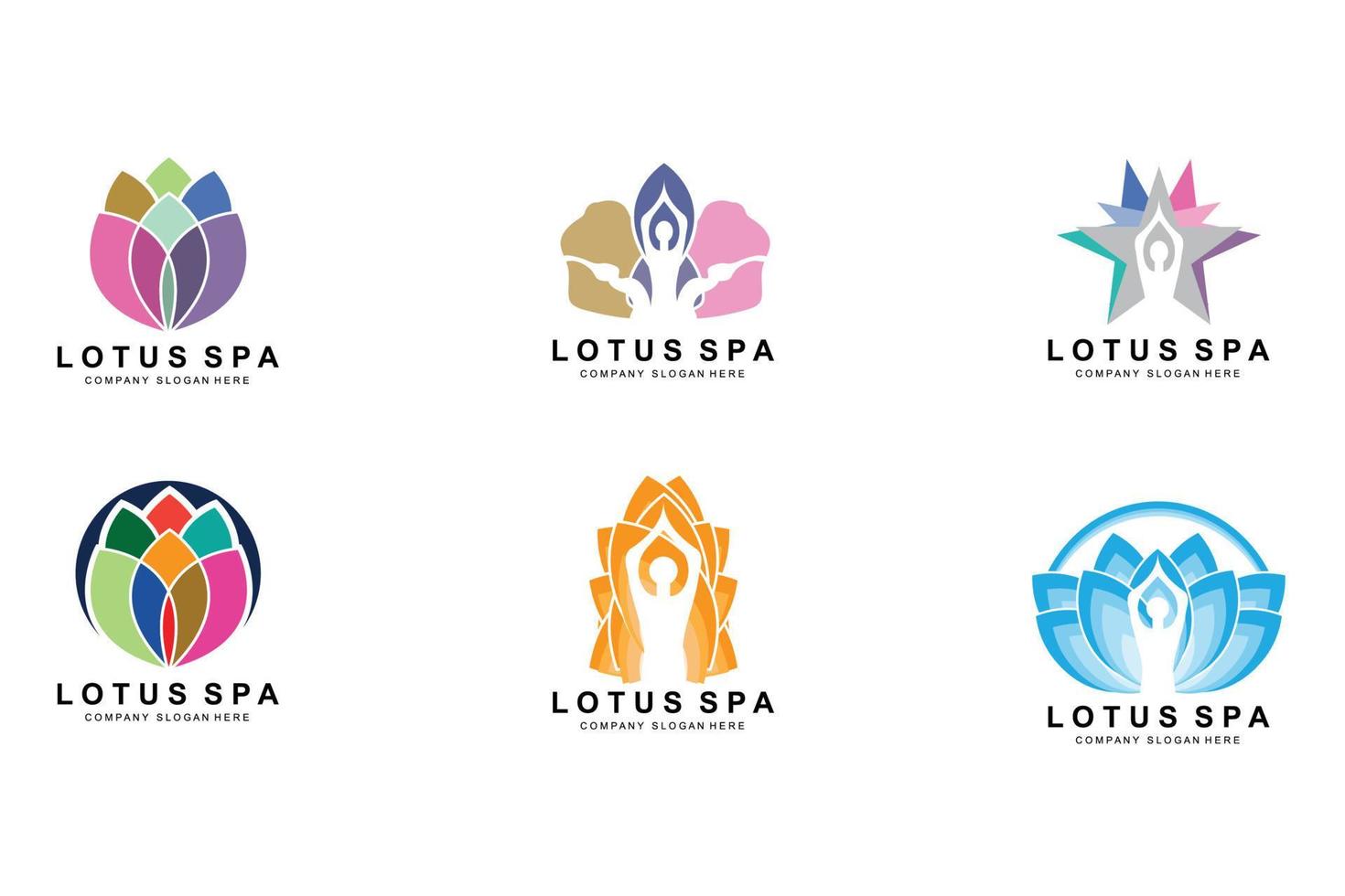 Yoga-Logo-Design, Sport-Icon-Illustration Fitness und Konzentration von Geist und Körper vektor