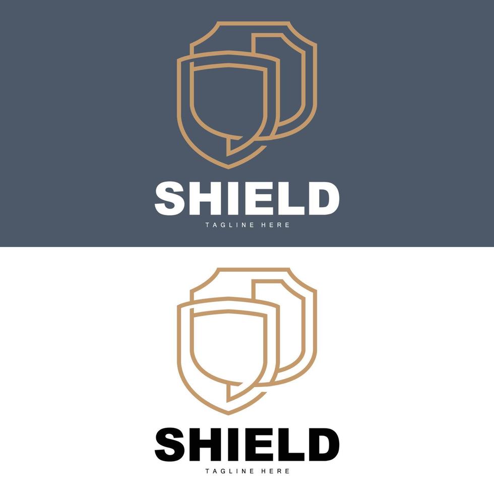 Schild-Logo, Virenschutz-Sicherheitsvektor, einfaches Gaming-Logo-Schild-Design vektor
