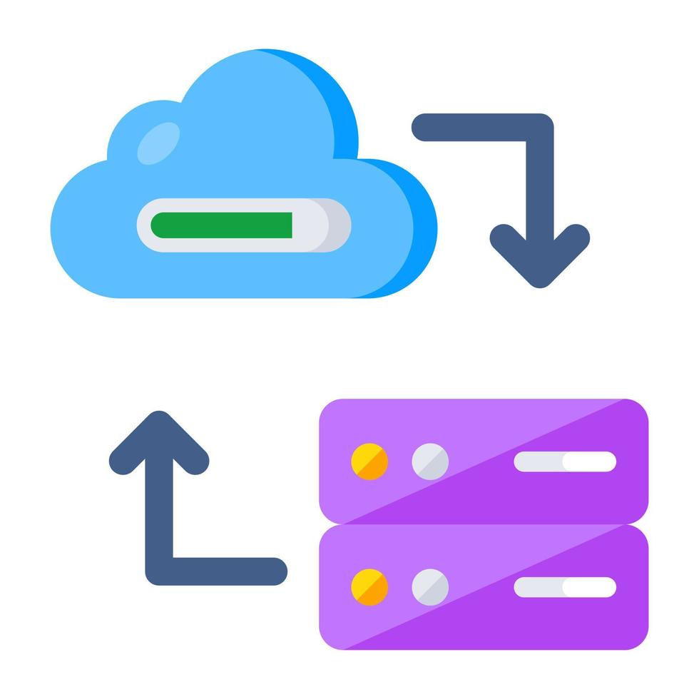 vektor design av moln server