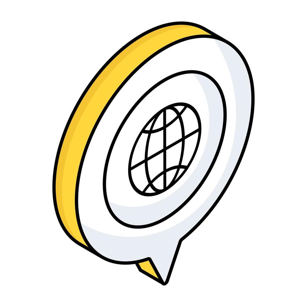 modern Design Symbol von global Plaudern vektor