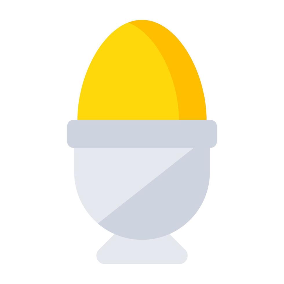 kokt ägg ikon, redigerbar vektor